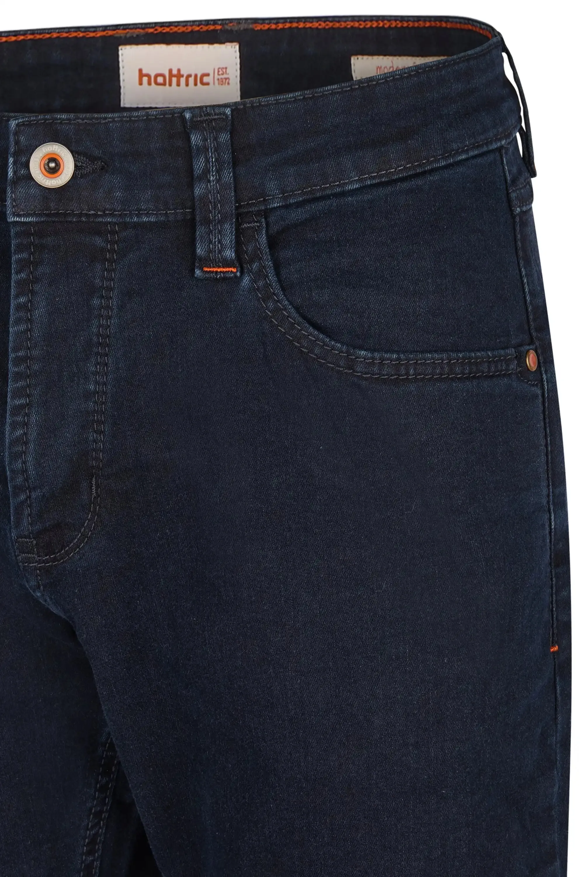 Hattric Mens Jeans Parker Straight Leg Blue/Black