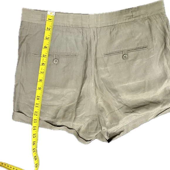 Helmut Lang Silk Chino Shorts Gray Women’s Size 6