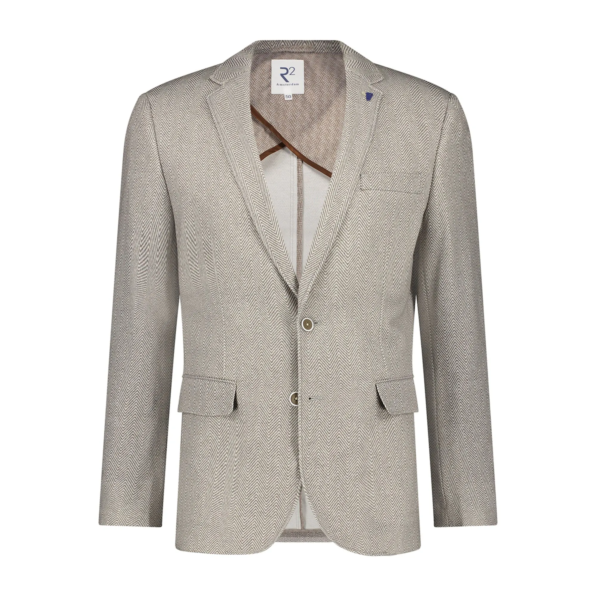 Herringbone print jersey jacket