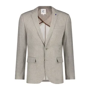 Herringbone print jersey jacket