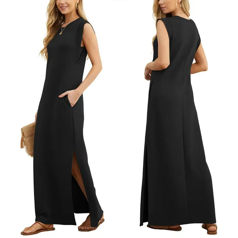 Hester | Long Fluid Wrinkle-Free Dress