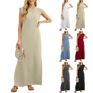 Hester | Long Fluid Wrinkle-Free Dress