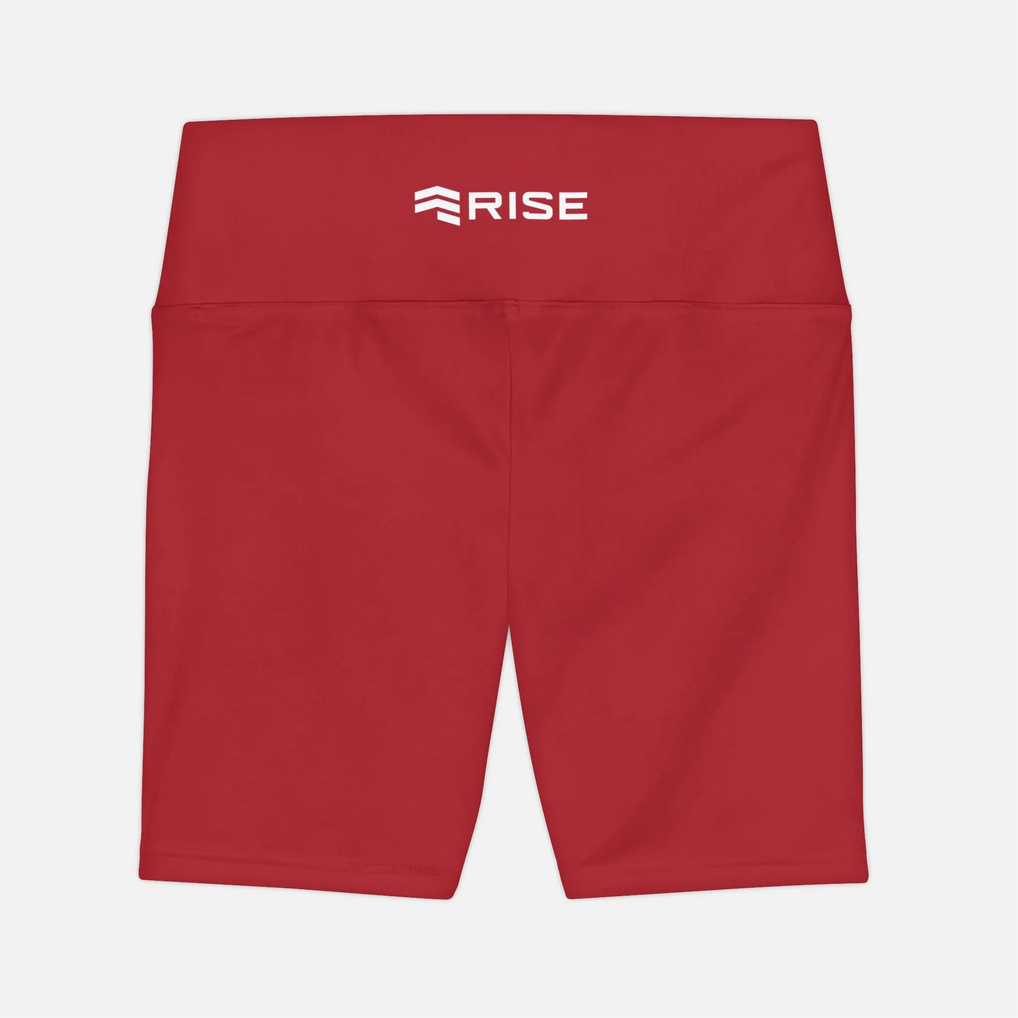 High Waistband Yoga Shorts - Red