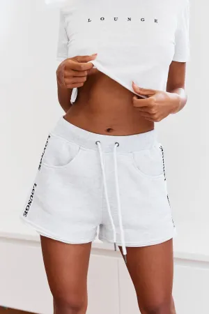 High Waisted Shorts - Ash White