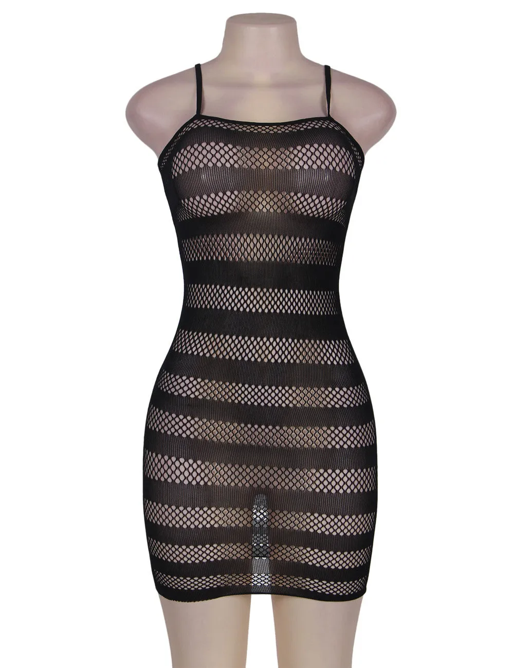 Hollow-out Stripey Crotchet Mini Chemise Dress Egypt