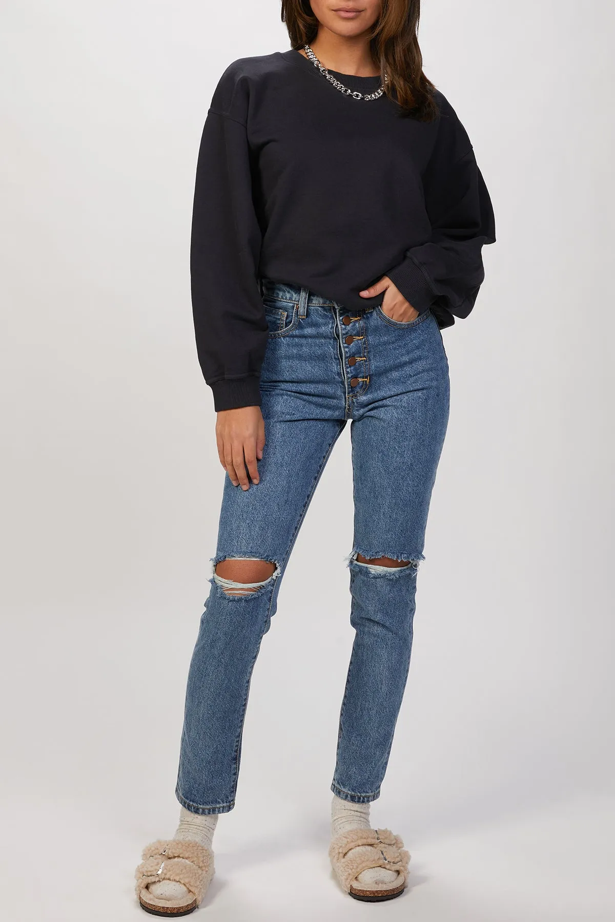 HOLZER ORGANIC-COTTON CREWNECK SWEATSHIRT