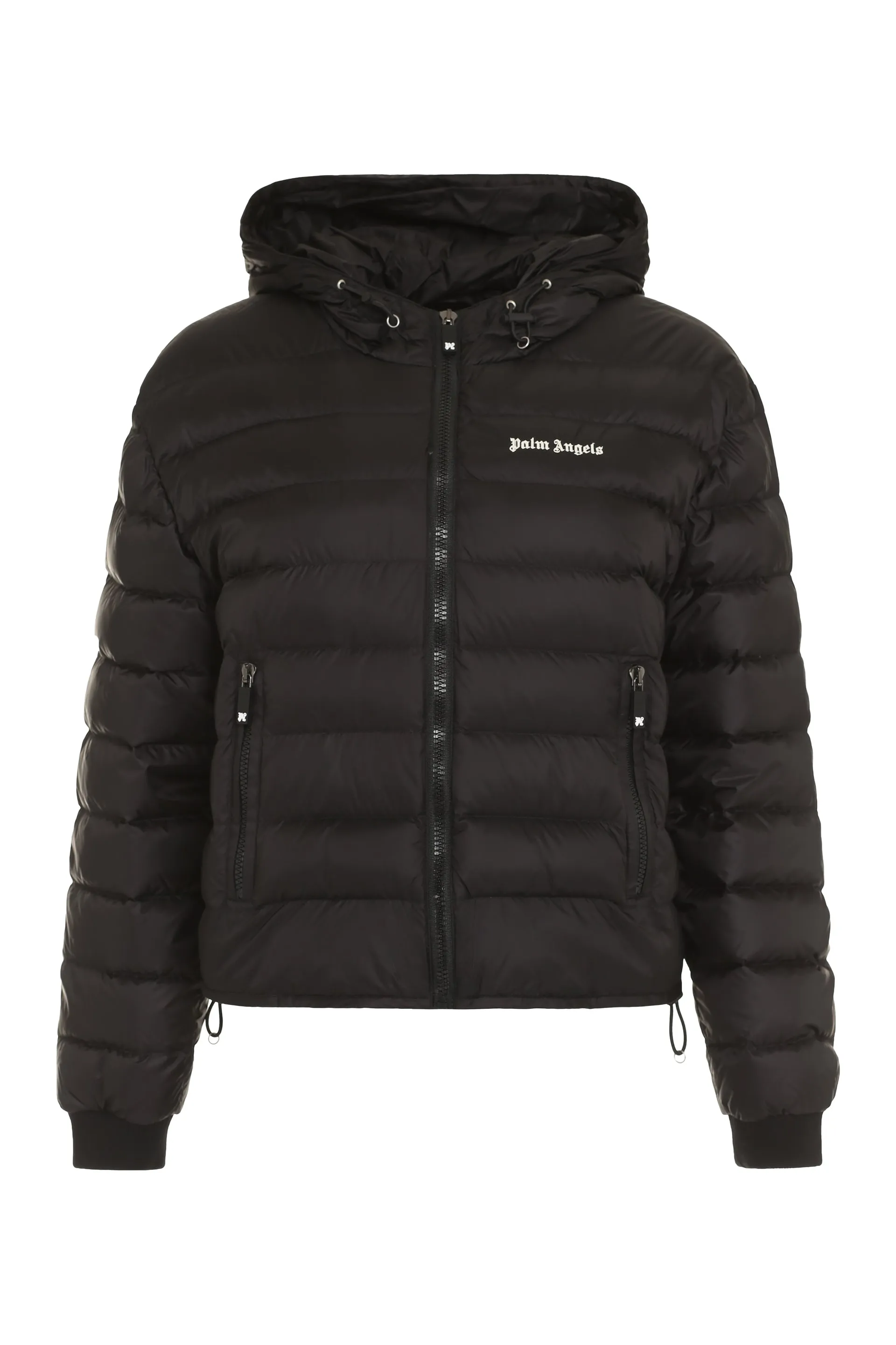 Hooded full-zip down jacket