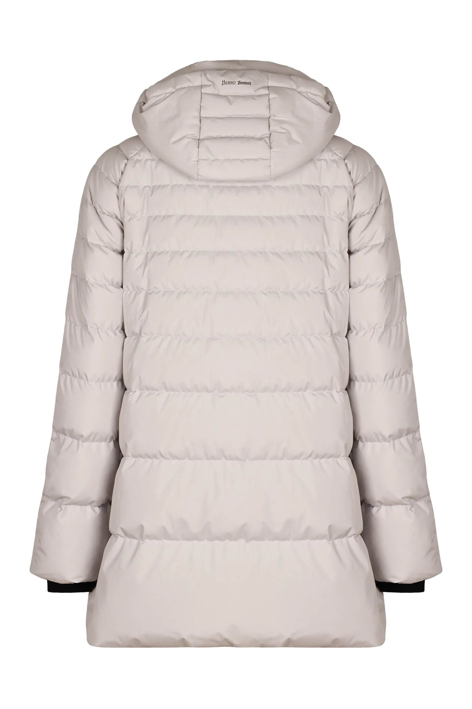 Hooded nylon down jacket