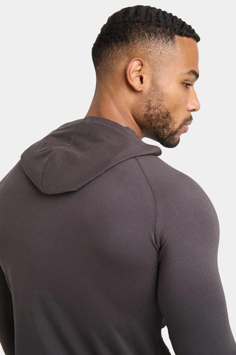 Hooded Top in Dark Charcoal