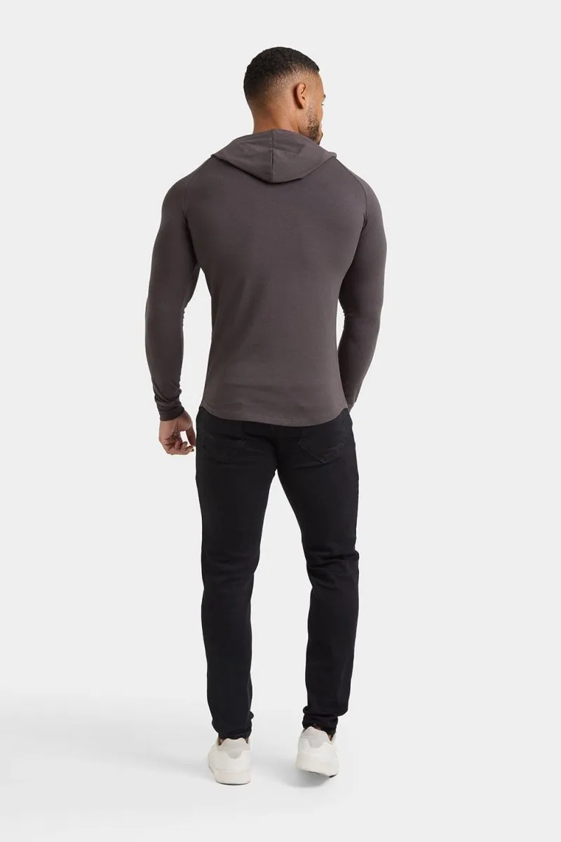 Hooded Top in Dark Charcoal