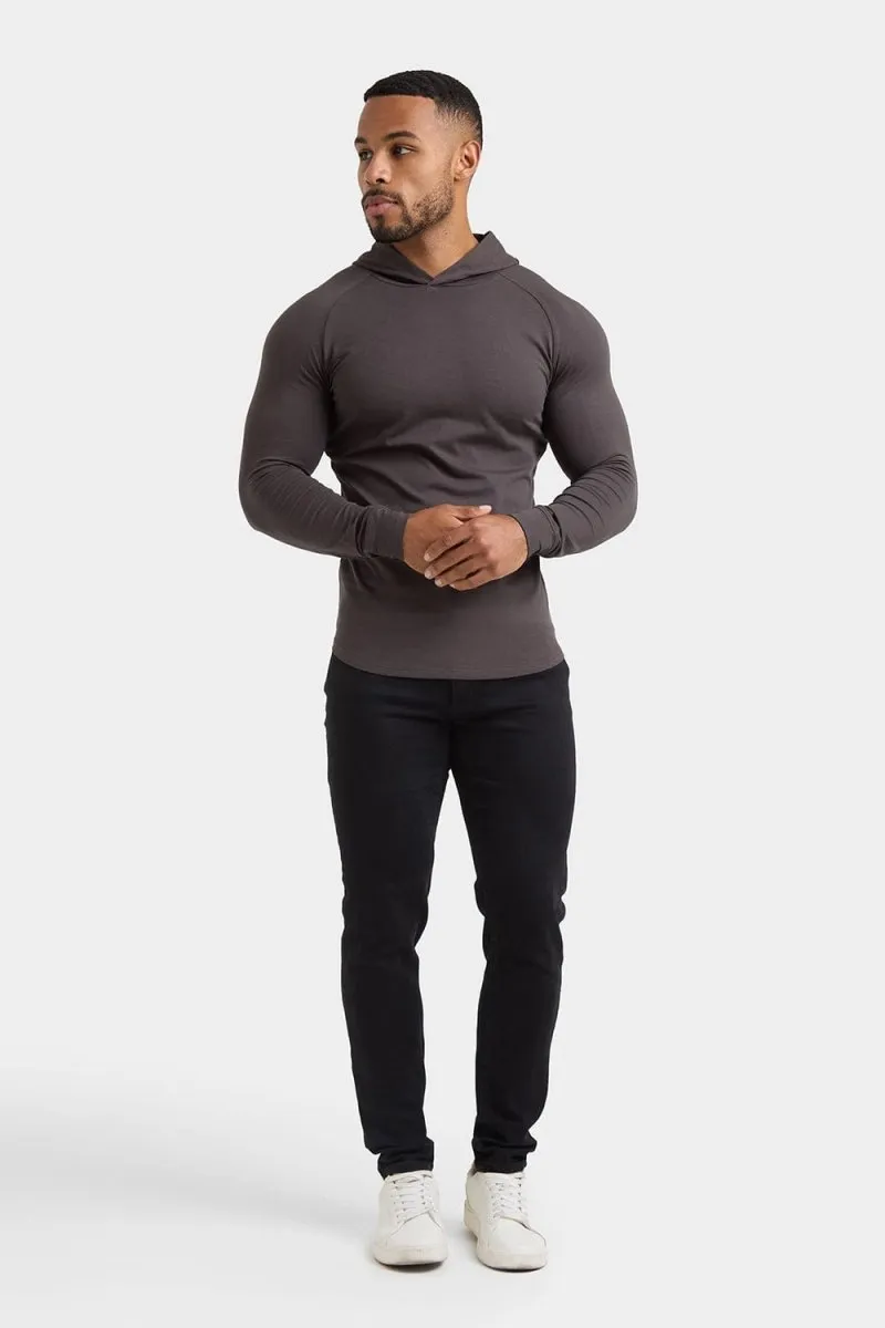 Hooded Top in Dark Charcoal