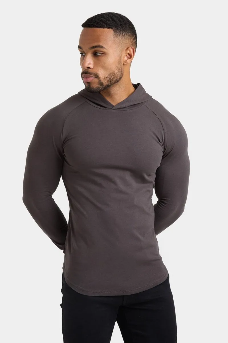 Hooded Top in Dark Charcoal