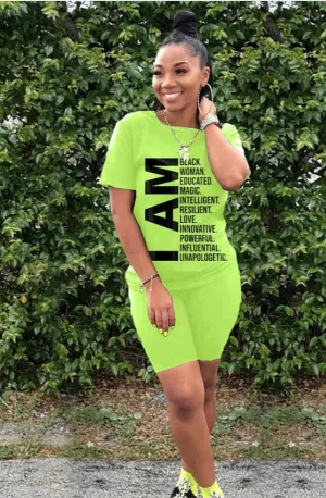 I Am 2pc Shorts Set