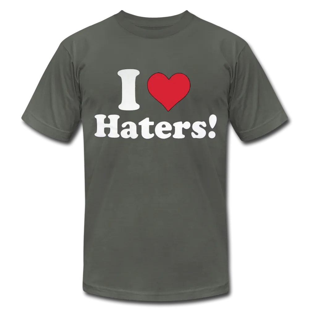 I Love Haters Men/Unisex Premium Adult T-shirt