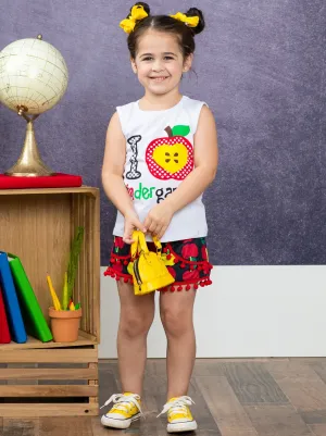 I Love Kindergarten Pom Pom Short Set