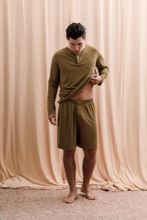 Iberis Ribbed Boxer Shorts Dijon