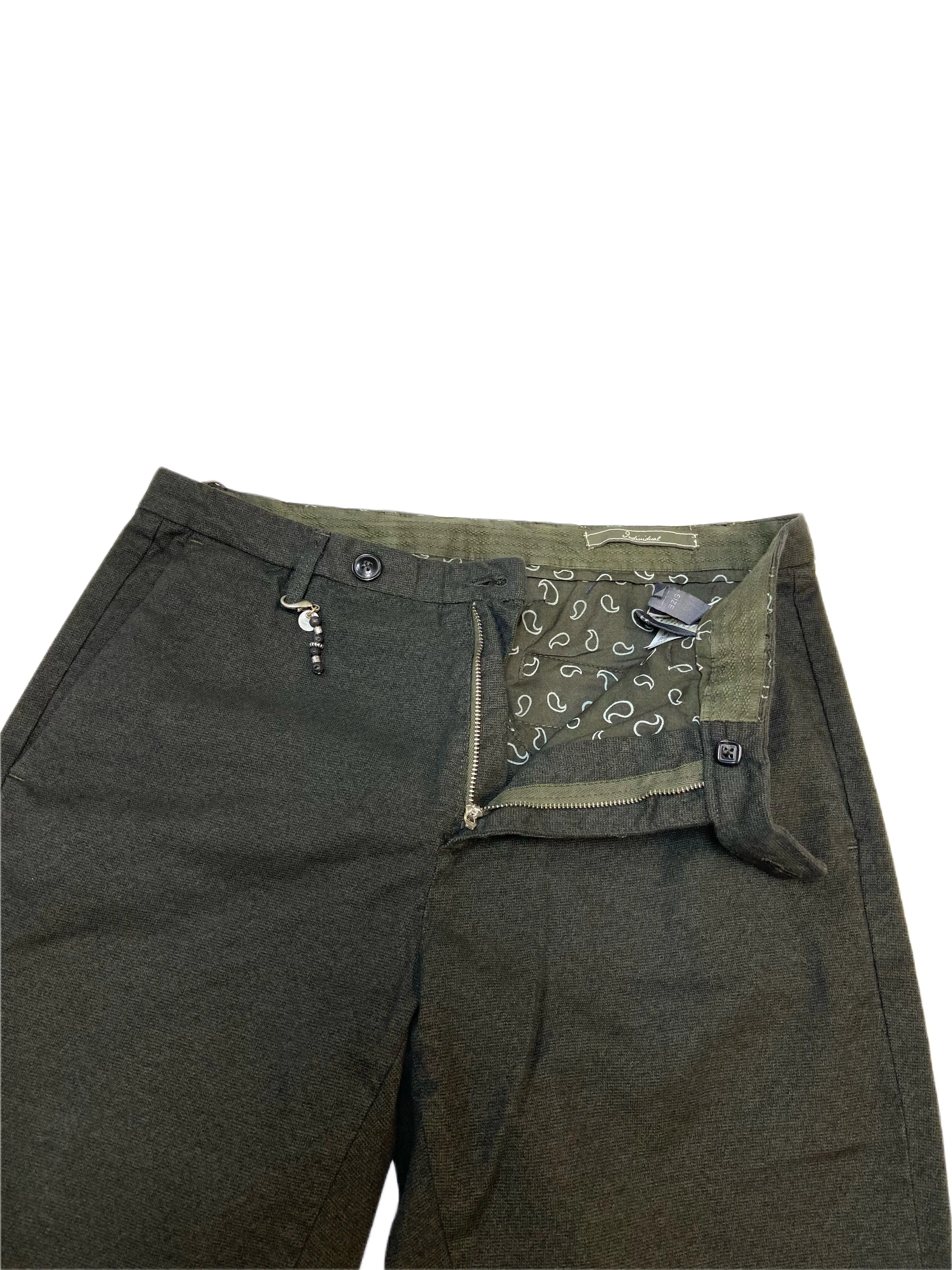 INDIVIDUAL Men's Stuart Military Straight Leg Chinos Pants Sz 30 NWT