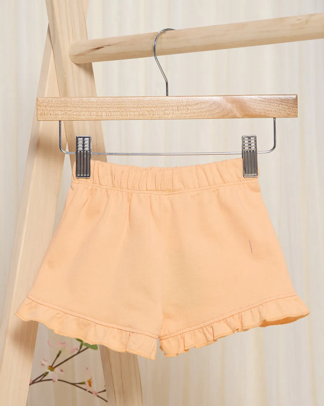 Infant Girls Orange Minnie And Friends Shorts With Frill
