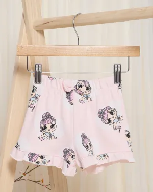 Infant Girls Pink Lol Printed Shorts