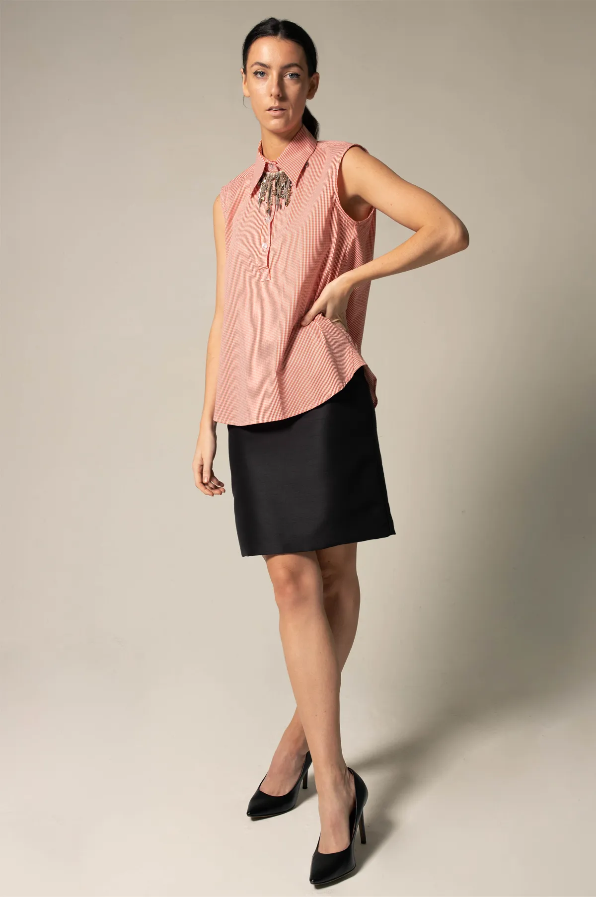 Italian Cotton Sleeveless Top