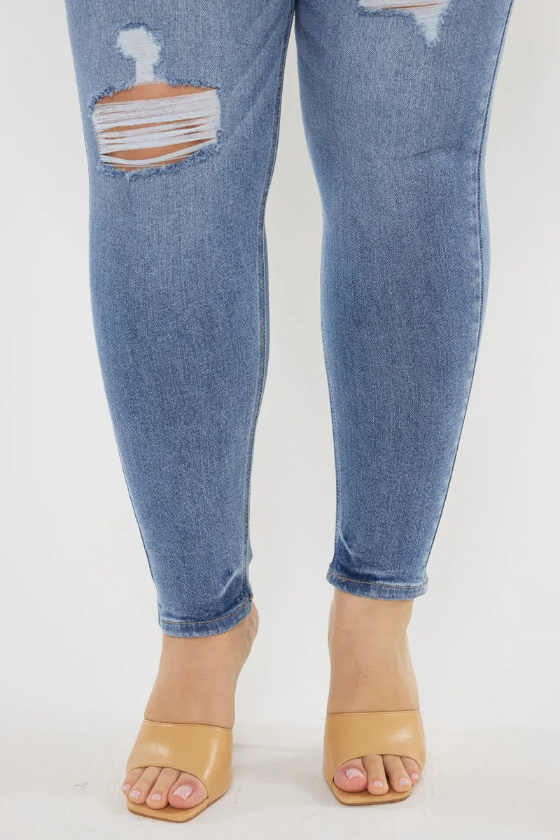 Ivory High Rise Super Skinny Jeans (Plus Size)