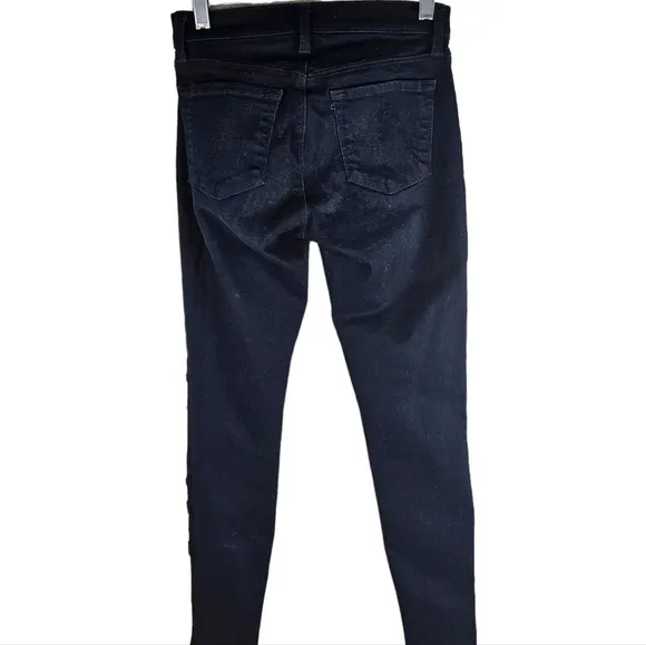 J BRAND CLAUDETTE Photo Ready Nightspot Black Beaded Midrise Skinny Jeans in 25