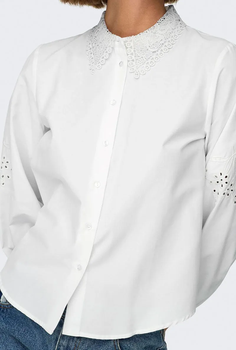 JDY ALEX LS EMB SHIRT