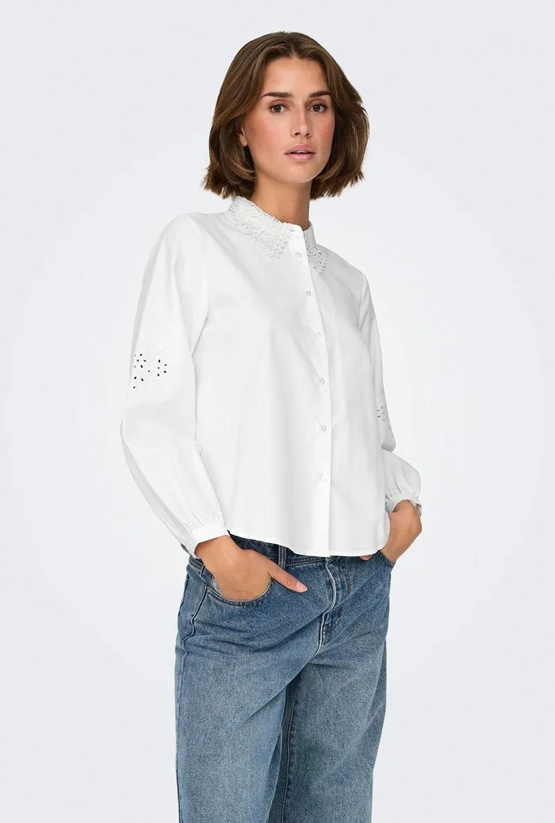 JDY ALEX LS EMB SHIRT