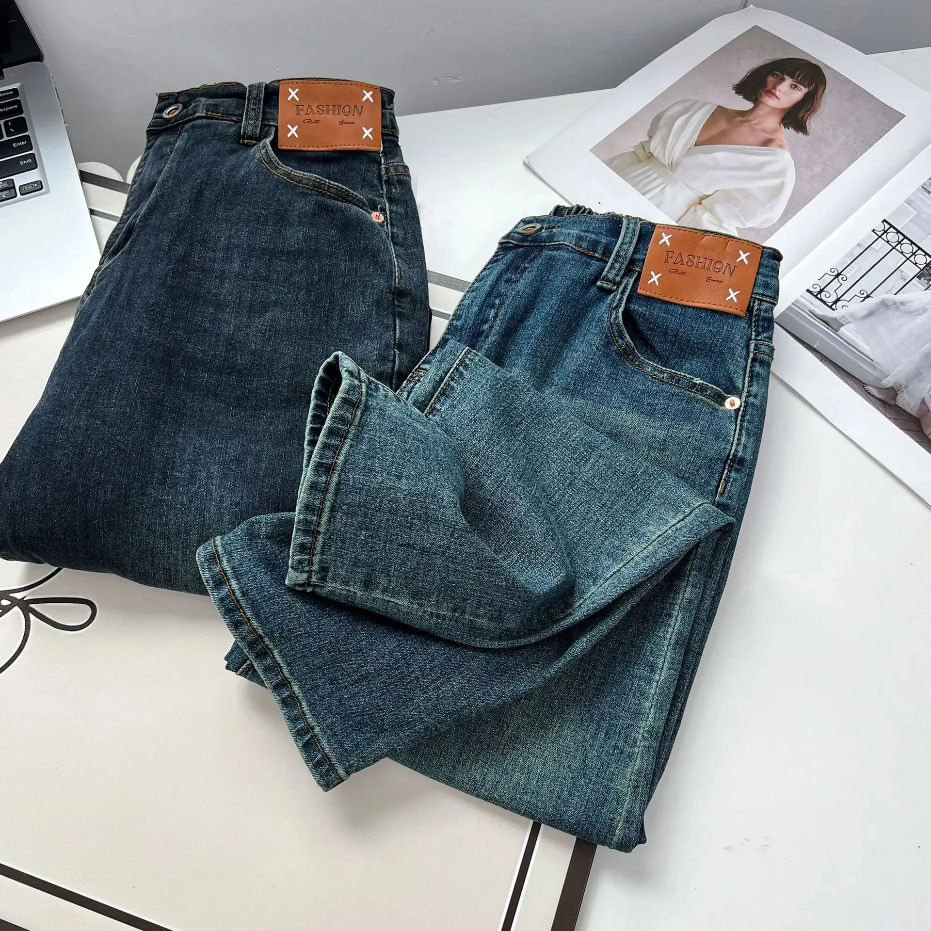 Jeans Casual Fashion Plus Size, Autumn, 100kg