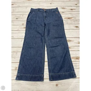 Jeans Wide Leg By J. Crew In Blue Denim, Size: 8