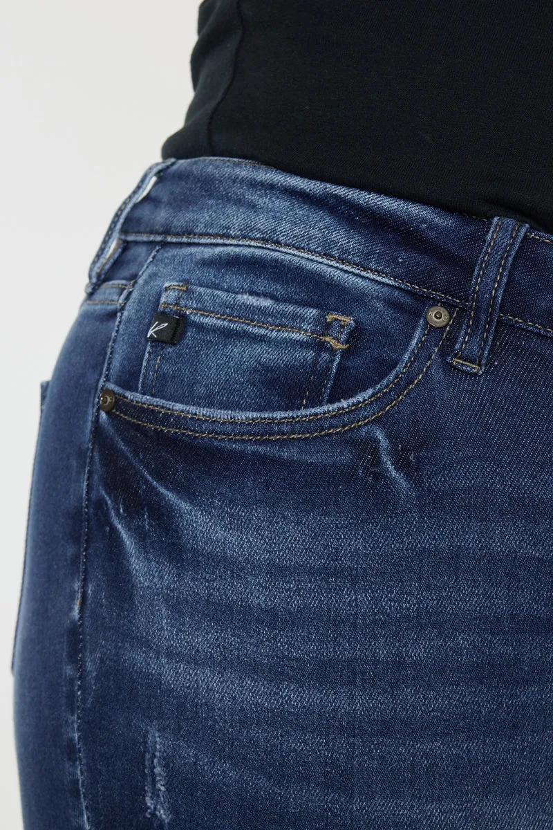 Jewels Mid Rise Ankle Skinny Jeans (Plus Size)