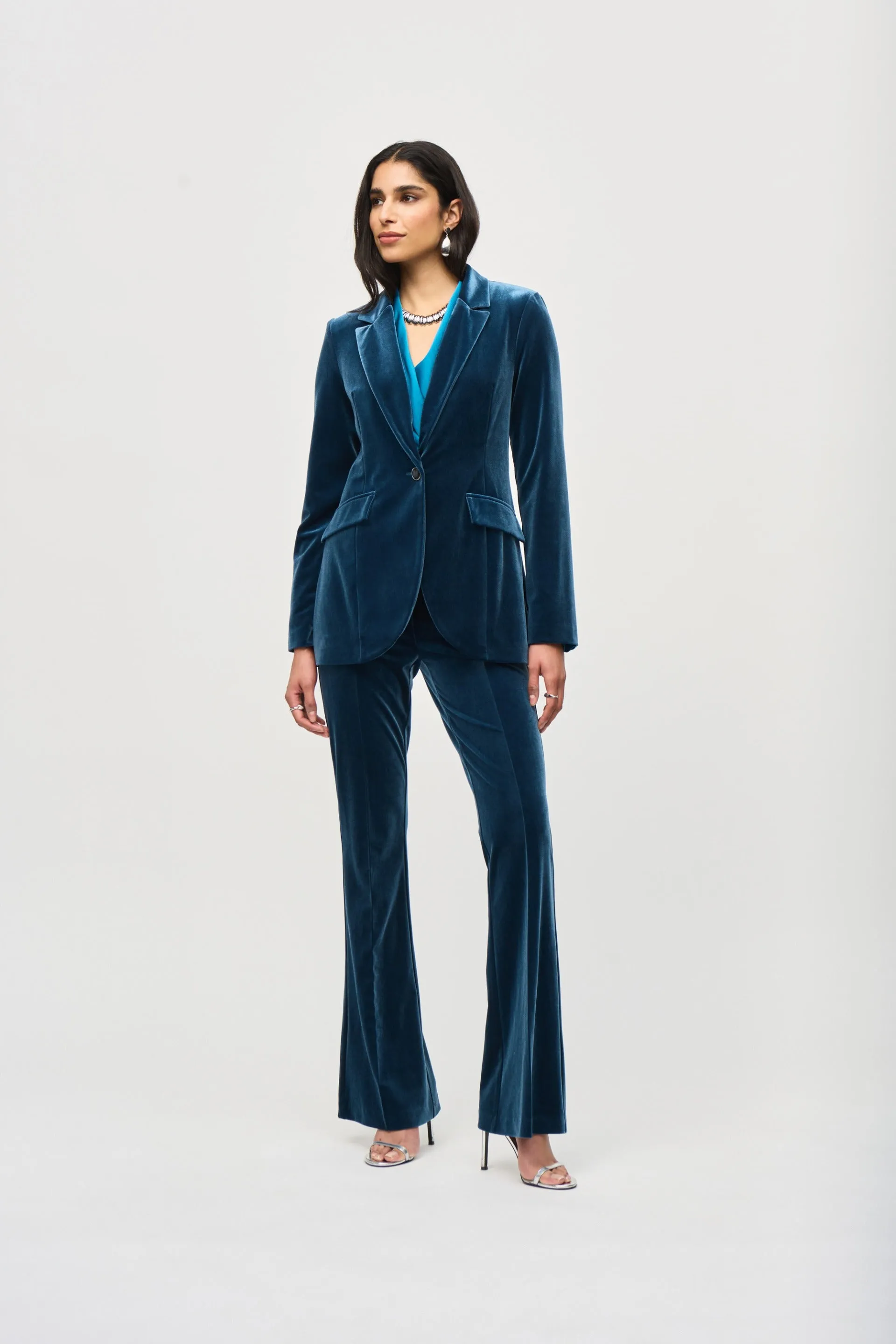Joseph Ribkoff Nightfall Velvet Fitted Blazer Style 243286
