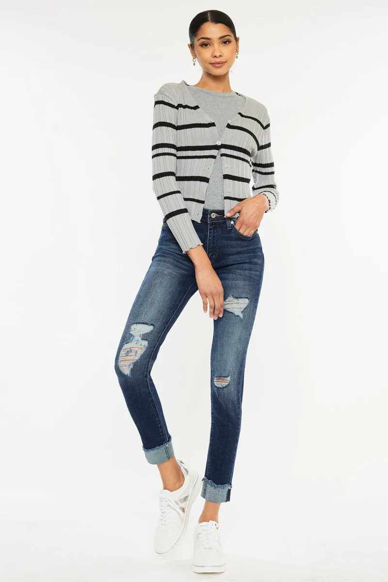 Judith High Rise Ankle Skinny Jeans