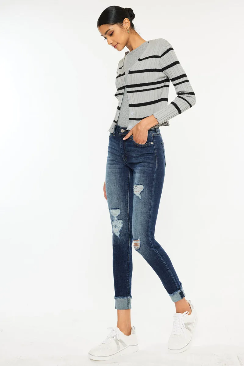 Judith High Rise Ankle Skinny Jeans