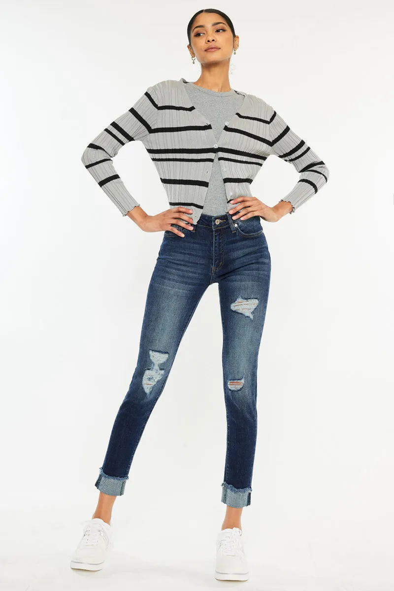 Judith High Rise Ankle Skinny Jeans