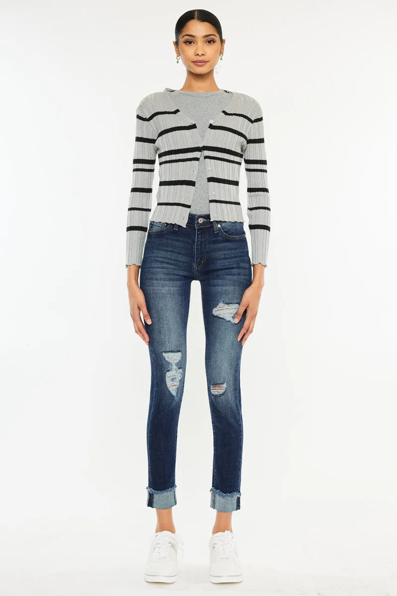 Judith High Rise Ankle Skinny Jeans