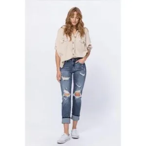 Judy blue Bleach Splash Boyfriend Jeans