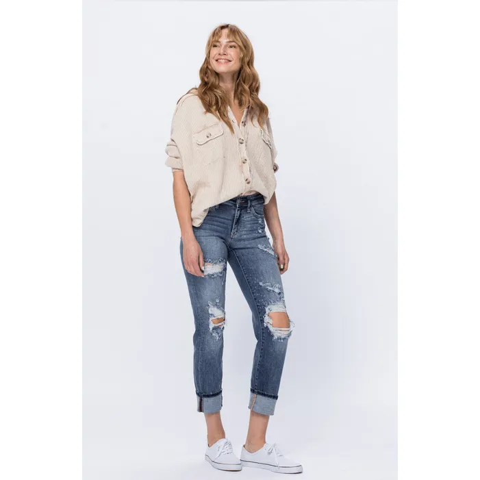 Judy blue Bleach Splash Boyfriend Jeans