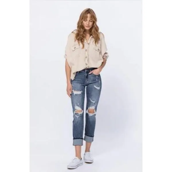 Judy blue Bleach Splash Boyfriend Jeans
