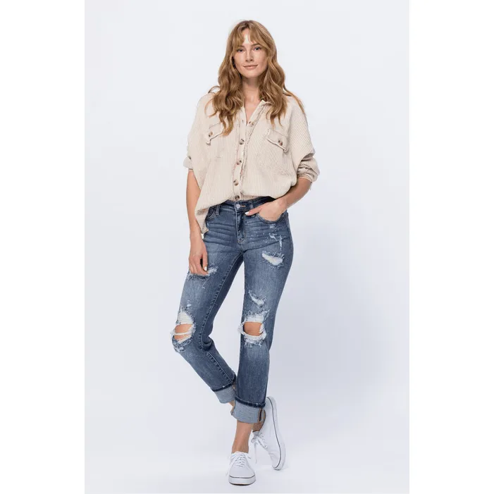 Judy blue Bleach Splash Boyfriend Jeans