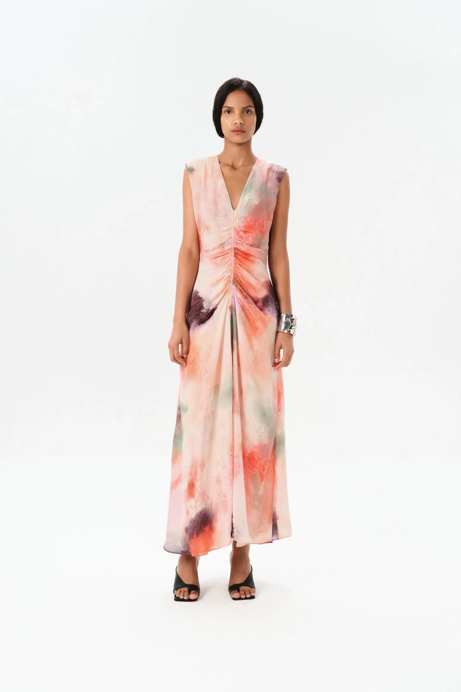 Jufre Tora Long Dress in Wild Rose