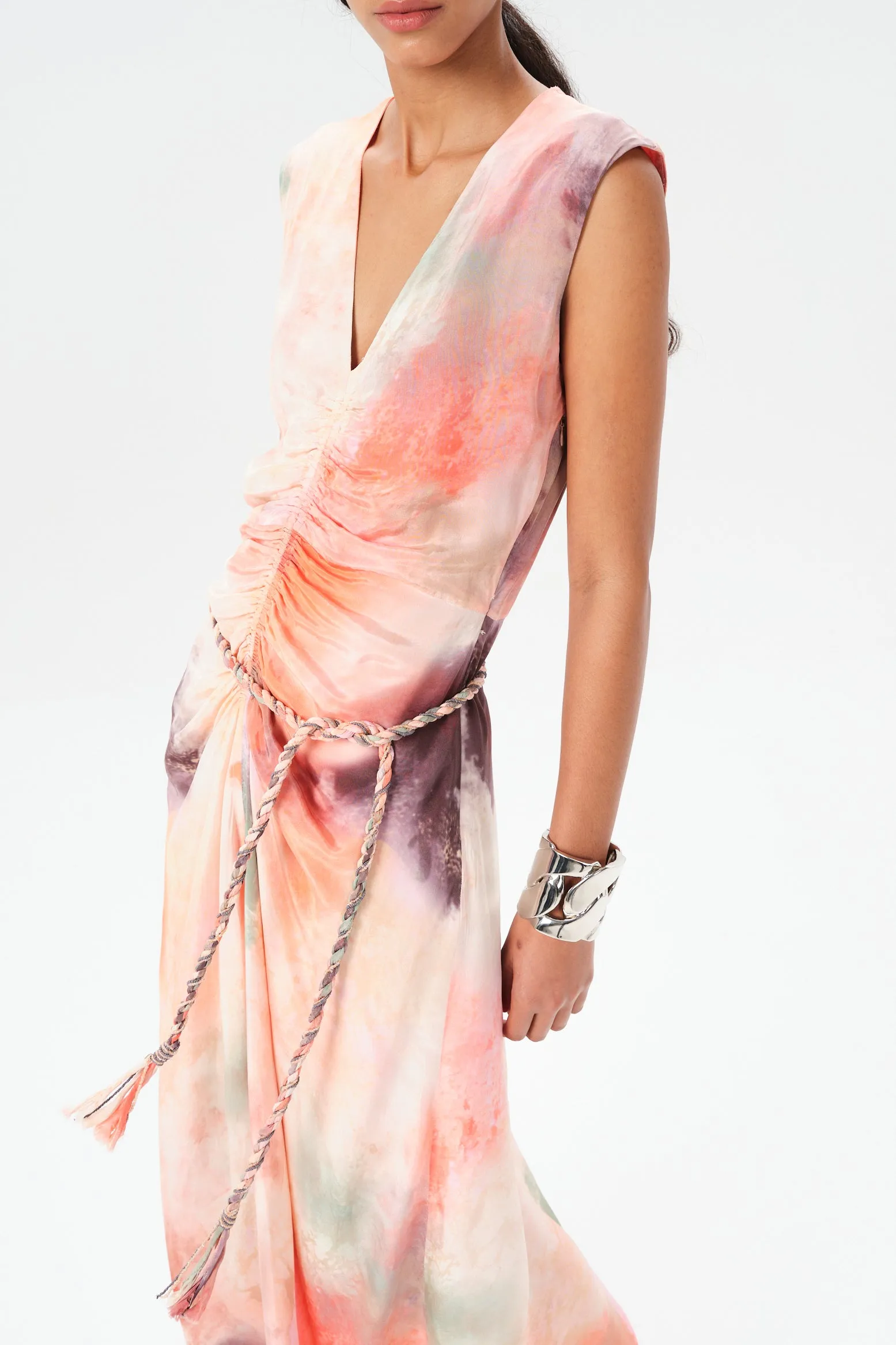Jufre Tora Long Dress in Wild Rose