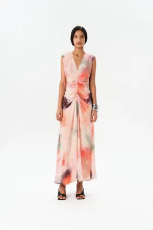 Jufre Tora Long Dress in Wild Rose