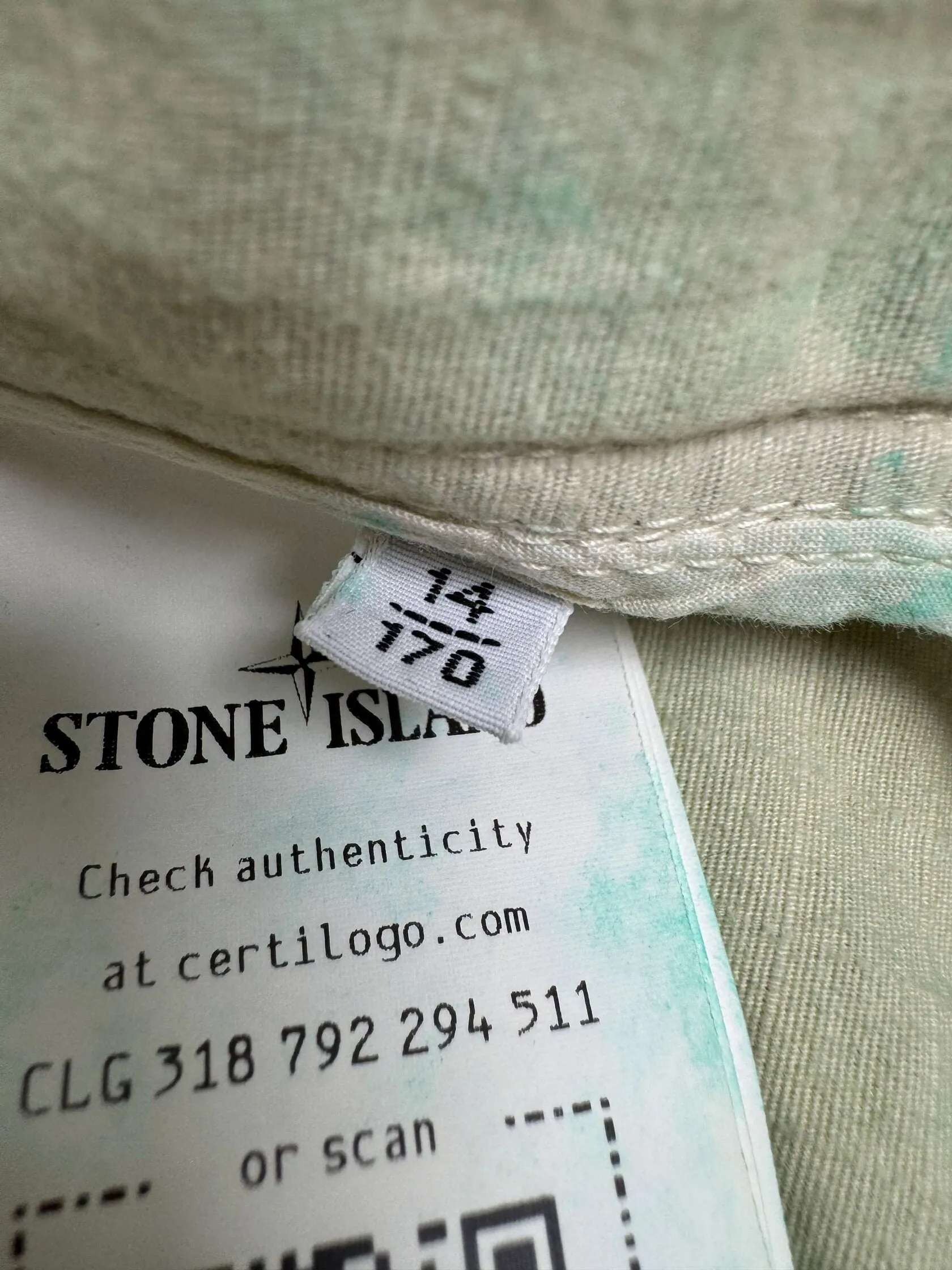 JUNIOR - Stone Island Dust Effect Jacket - Light Green (Unused)
