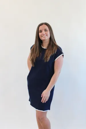 KANSAS CONTRAST TRIM MINI DRESS