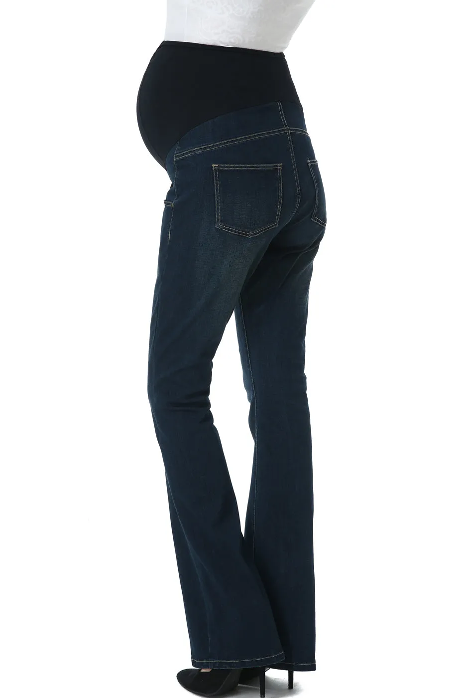 Kimi   Kai Maternity "Dixie" Flare Leg Denim Jeans