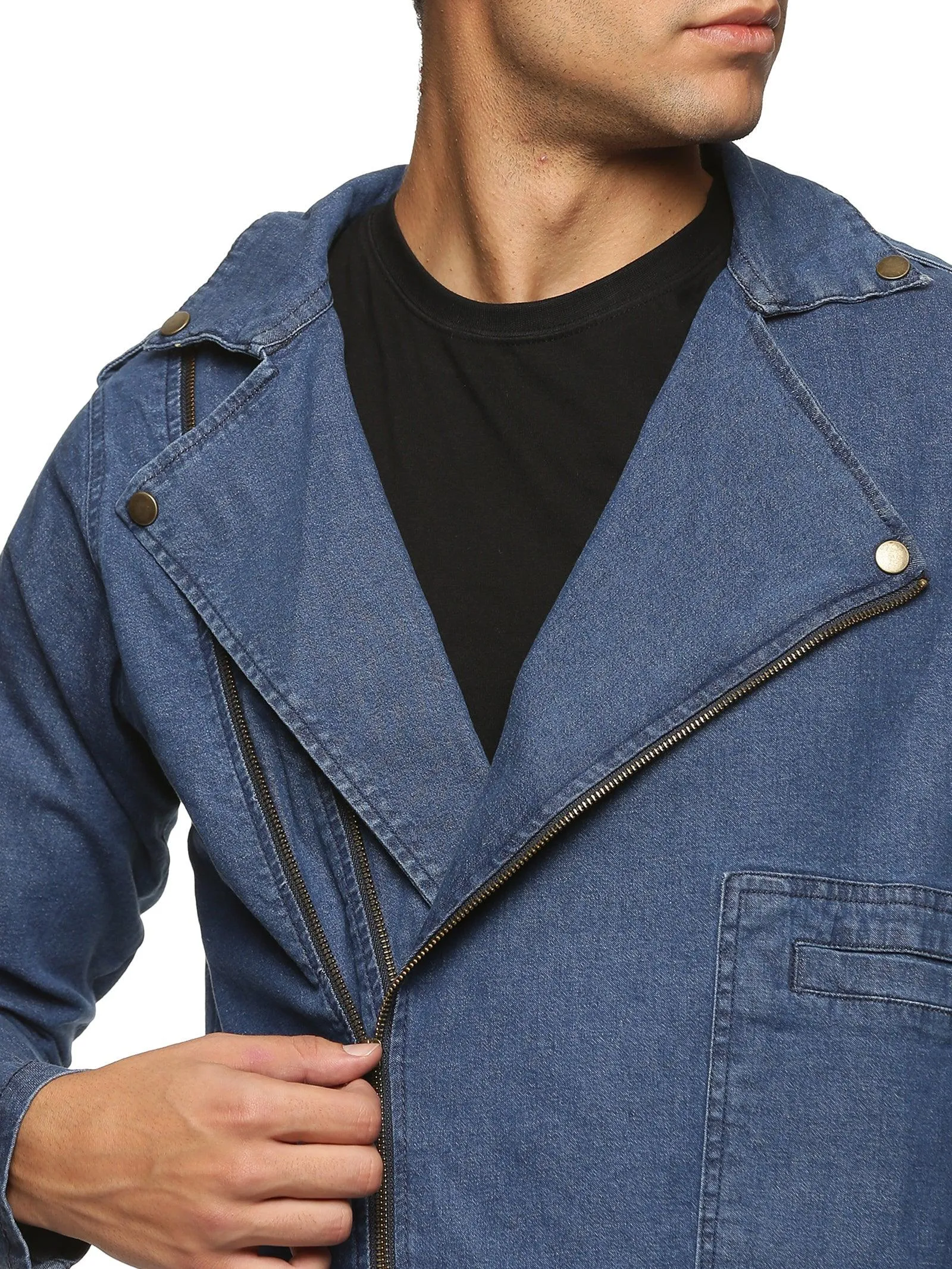 Kultprit Men's double zipper Solid jacket