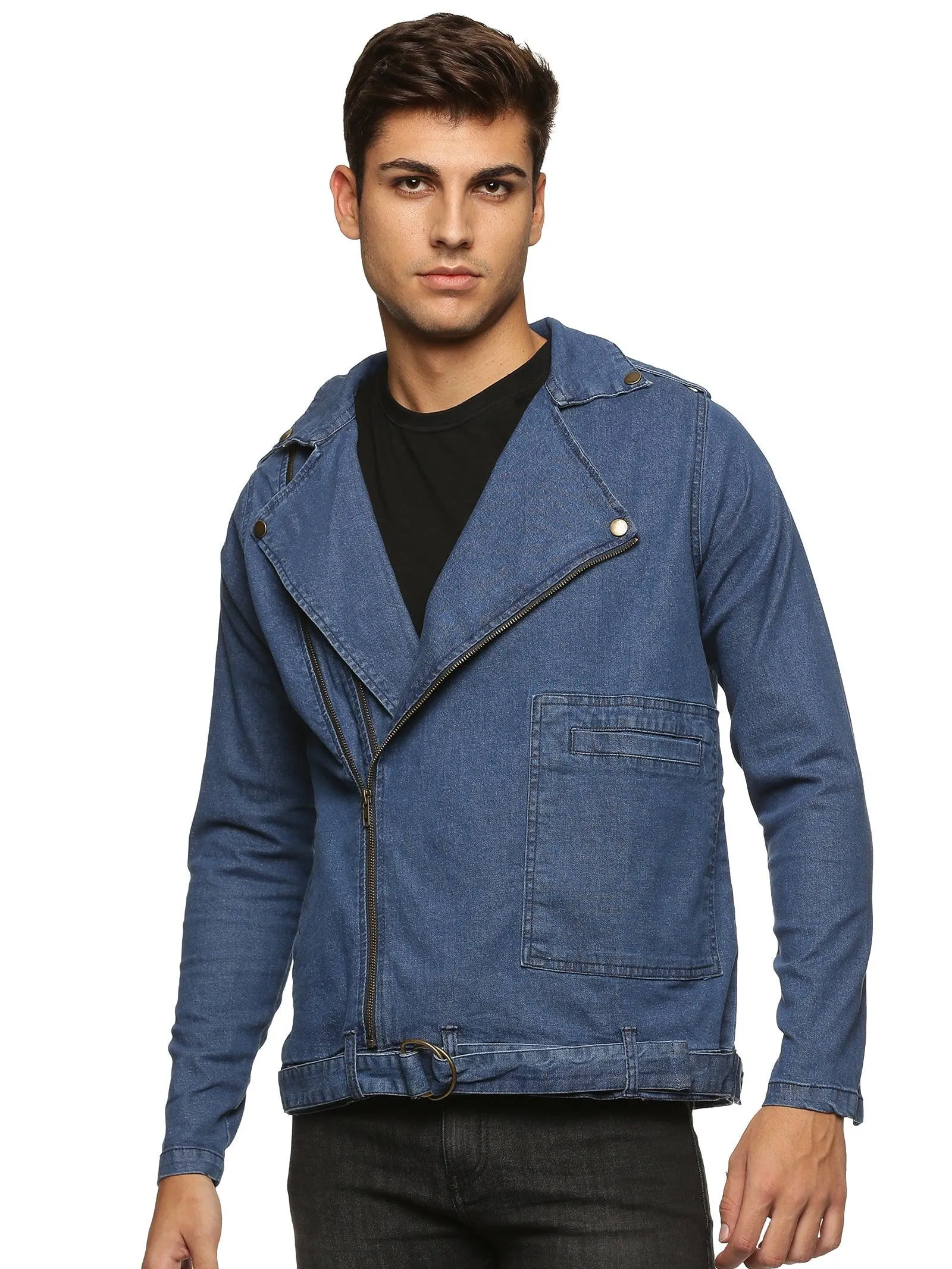 Kultprit Men's double zipper Solid jacket