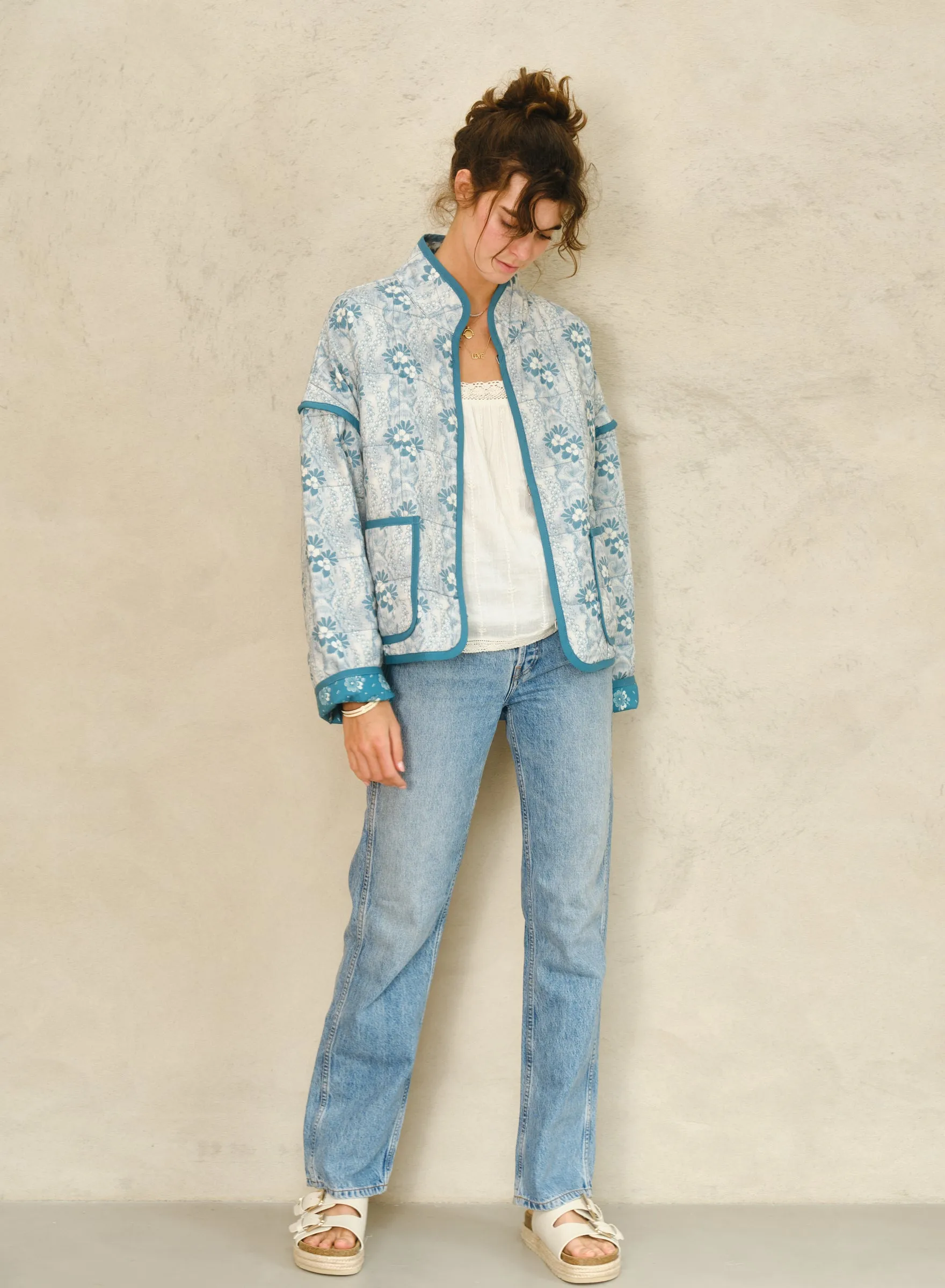 Lana Quilted Jacket - Blue