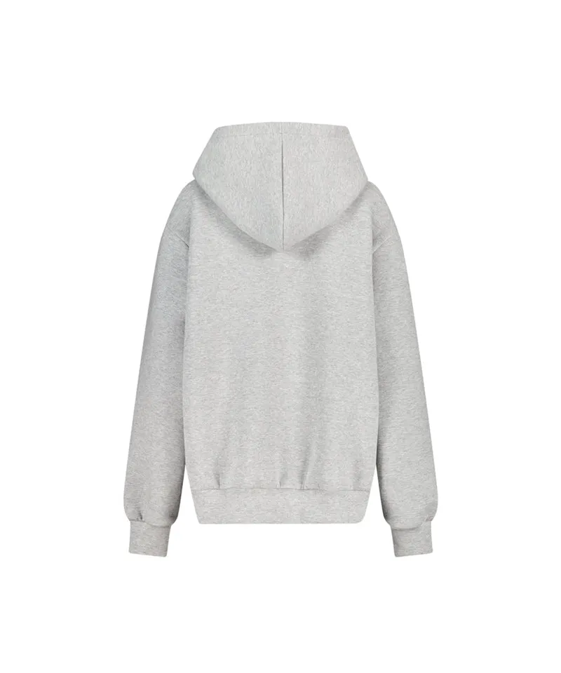 LE SONNET Oversize Hood Zip-Up - Gray